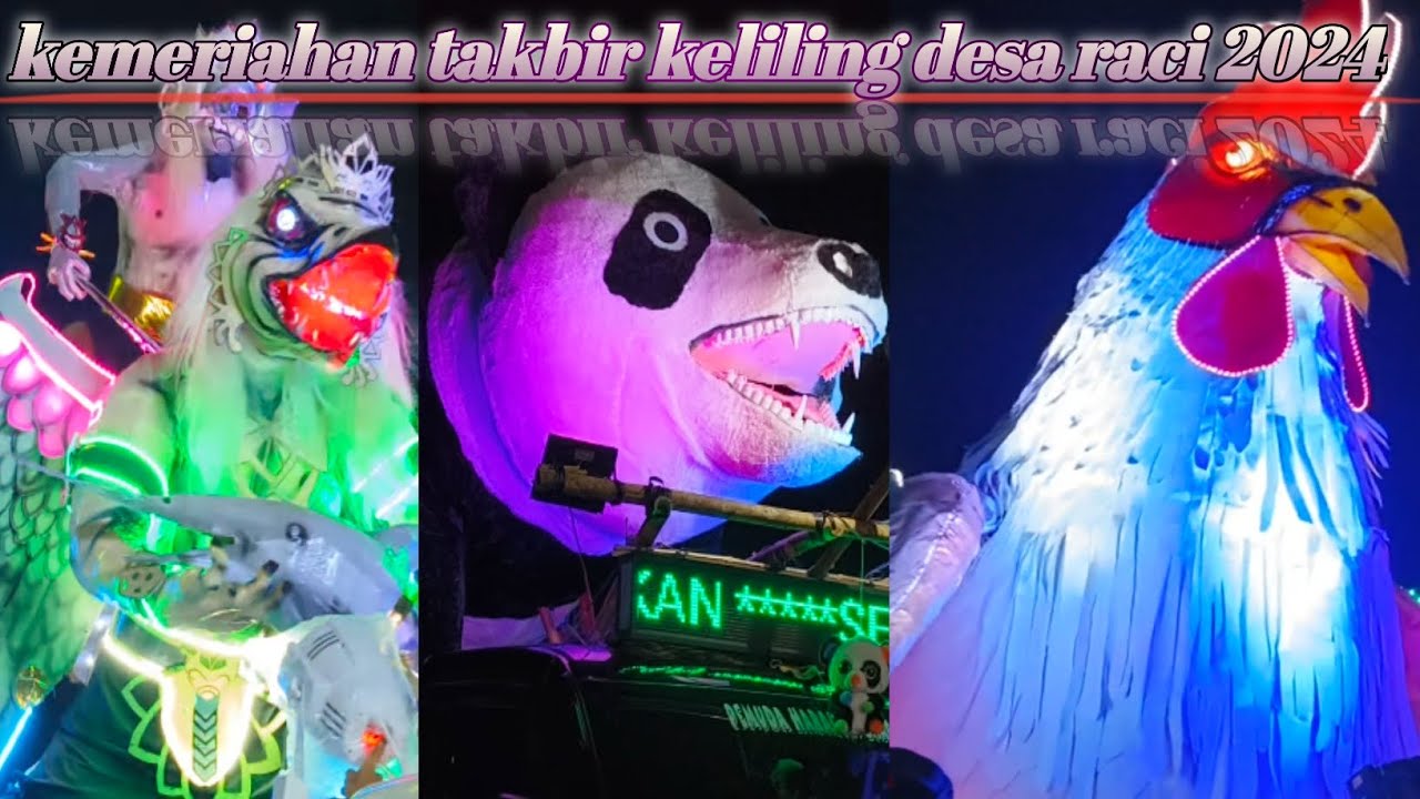 wow, kerennn!!! mainan takbiran di desa raci bisa bergerak seperti aslinya. takbir keliling 2024