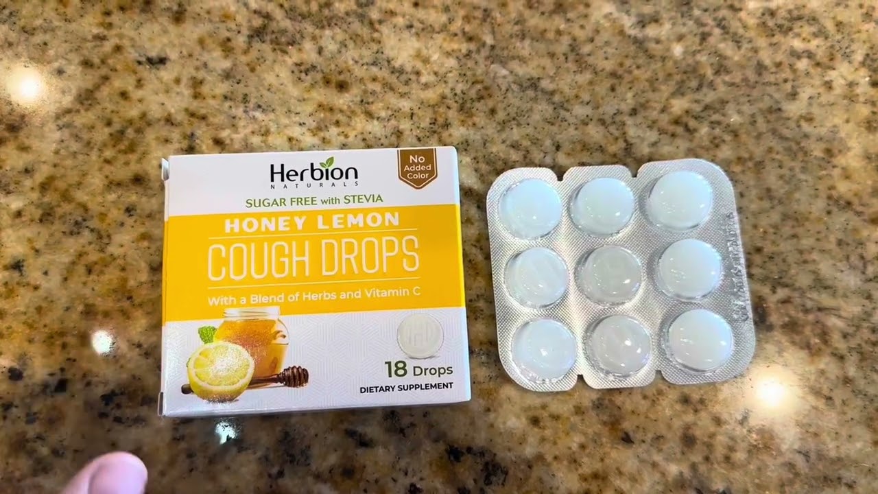 HERBION Naturals Sugar-Free Cough Drops Review | Honey Lemon Throat Relief (108 Count)