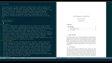 Embedding Code Snippets In Org Mode