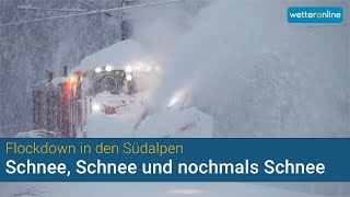 Schneemen Flockdown In Den Südalpen 6.12.2020