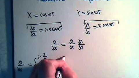 Chain Rule For Derivatives Applied To Parametric Equations Example 1 Part 2