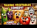 Talking Vegetables Comedy 😂 Bendakaya Vankaya Potato Tomato | Funny Kitchen Talk #shorts #viral #yt