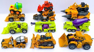 Tổng Hợp Xe Công Trình Biến Hình: Xe Cẩu Máy Xúc Xe Bồn - Hoạt Hình Lego Giải Cứu Robot