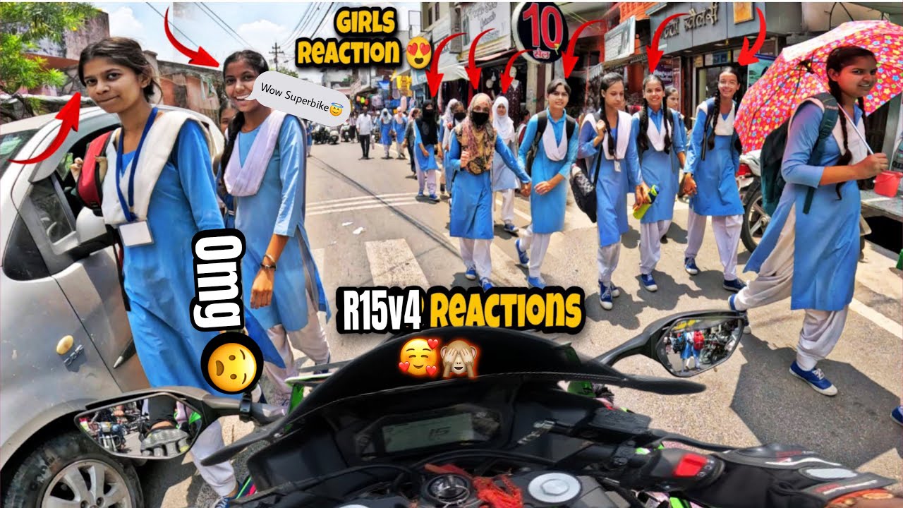 Cute Girl Reactions On R15v4 | Teddy Cartoon Reactions | Bunny Helmet Cover |College Reactions 🥰🙈