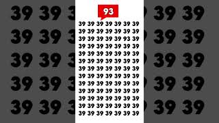 try to find this number 👉 93 within 5 second 🧐🧐🧐#shorts #puzzle #youtubeshorts