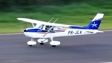 Small Airplanes Cessna 150 Taking off and Landing Video (Small Aircraft)