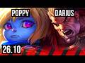 POPPY vs DARIUS (TOP) | 33K damage | EUNE Master | 26.10
