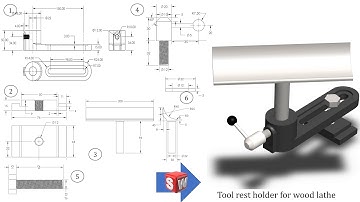 Tool rest for wood lathe using SOLIDWORKS | Parts and Assembly | SOLIDWORKS tutorials for beginners