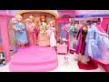 Princess Barbie Moring Dress up ✨ アナ雪 プリンセスお姫様 パジャマ ベットルーム朝食からの一日 エルサ バービー人形 着せ替え ドレスに大変身