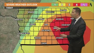 Iowa weather update: Strong to severe storms are expected today as warmer air moves in screenshot 3