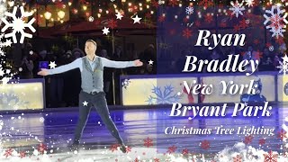 Ryan Bradley Performing Backflip At Nyc Bryant Park Tree Lighting Ceremony