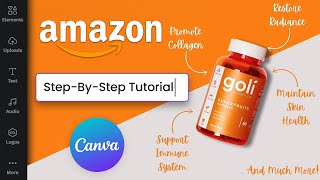 Engaging Amazon ADS product banner with Easy Canva Tutorial for beginners.