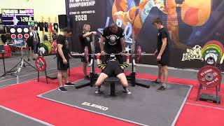Ермолаева Анна жим лежа в однопетельной софт экипировке ДК 120 кг с/в 67,15 кг screenshot 4
