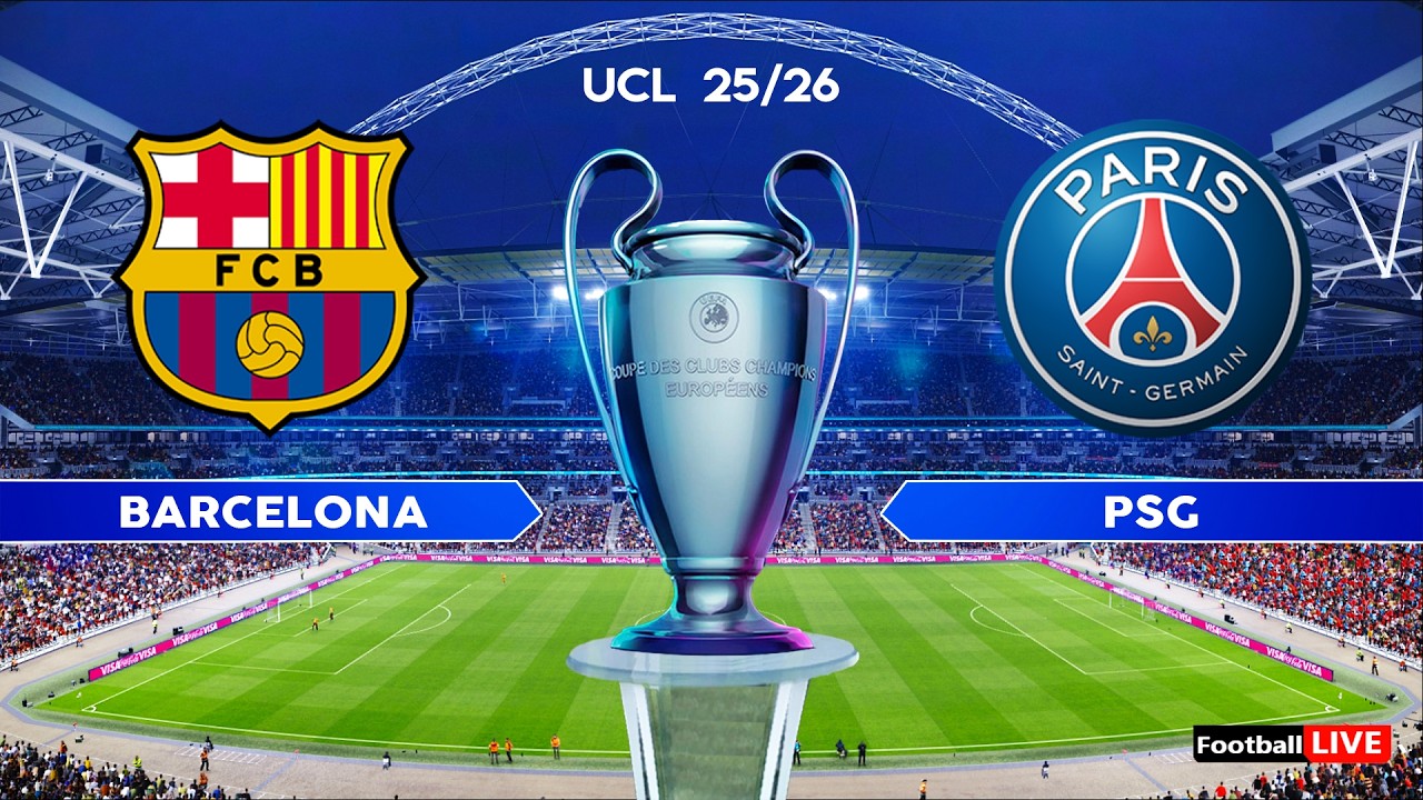 BARCELONA vs PSG - 2026 UEFA Champions League Round of 16 | Full Match All Goals | Simulation PES