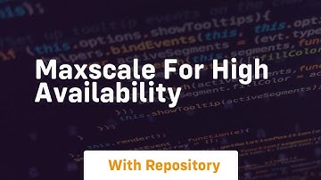 maxscale for high availability
