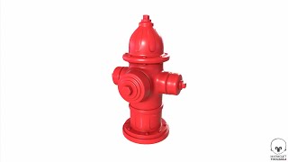 Fire Hydrant High Detail 3D Model