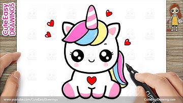 How to Draw a Cute Unicorn Simple & Easy for Kids step by step