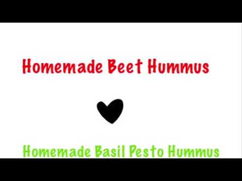 Beet hummus and Basil Pesto Hummus from scratch!