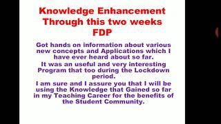 Feedback on FDP on MOOC