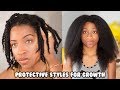 How I Used Protective Hairstyles To Grow My Short Natural Hair! | Type 4