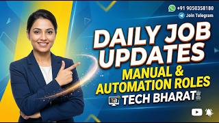 WFH testing jobs | Software testing Jobs 2026 | Manual &amp; Automation Testing | QA Jobs | Tech Bharat