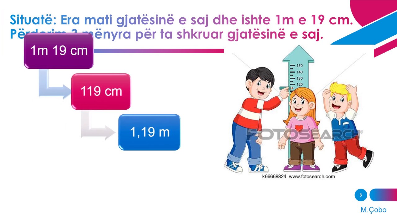 Tema : Njësitë e matjes së gjatësisë. Mësuese : Marsida Çobo