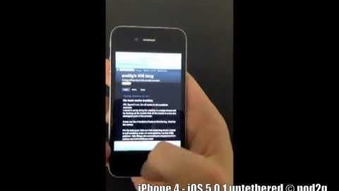 iPhone 4 iOS 5.0.1 Untethered Jailbreak Pod2g Video 2