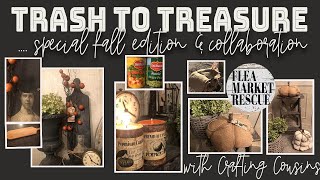 HALLOWEEN FALL DIY HOME DECOR PROJECTS-TRASH TO TREASURE FALL DECOR FLIP