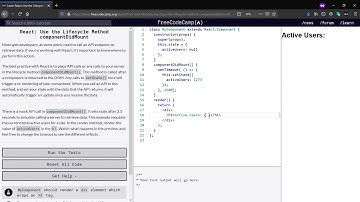 Learn React  Use the Lifecycle Method componentDidMount-freeCodeCamp.org(Day-12)