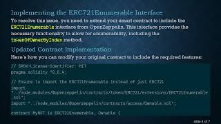 Resolving the Execution Reverted Error with tokenOfOwnerByIndexERC721 in Matic Polygon Testnet