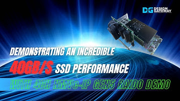 Demonstrating an incredible 40GB/s SSD performance with 4CH NVMe-IP Gen5 RAID0