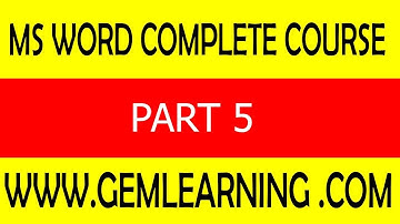 MS Word (Urdu)Part 5 - MS Office 2010 Tutorials- Ms Office 2010  - MS Office 2010 Tutorials