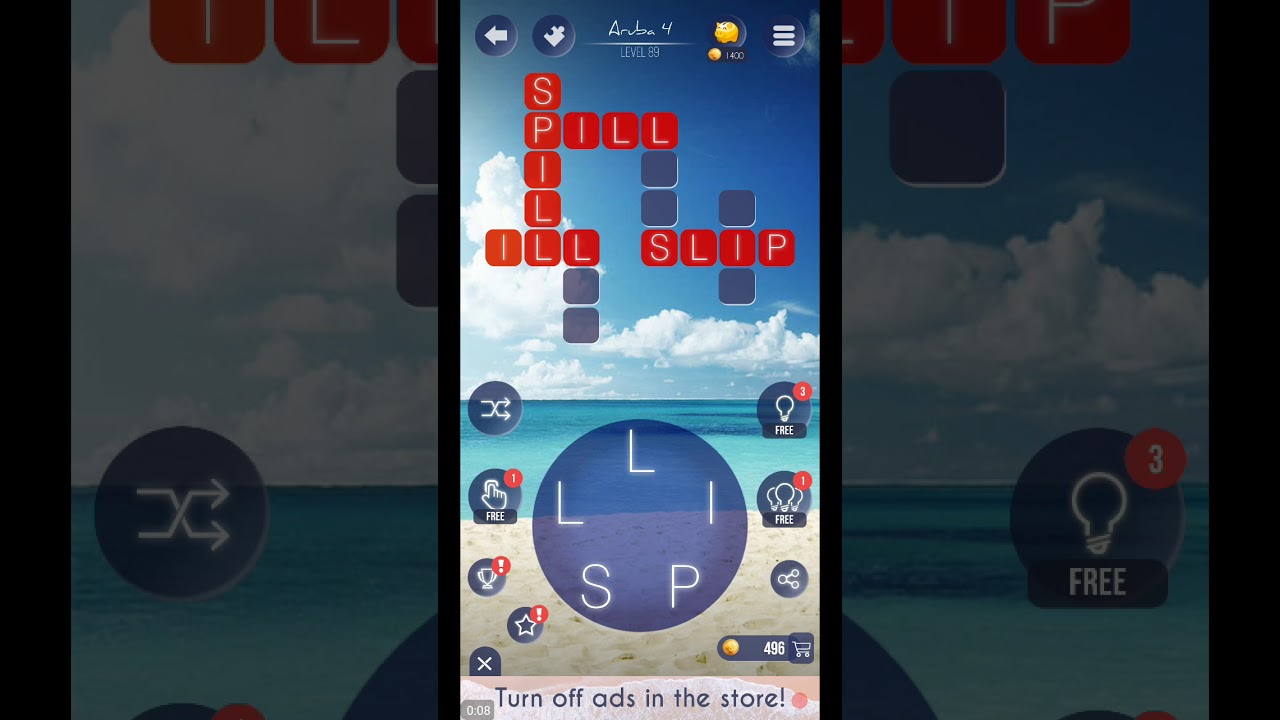 WORD BEACH LEVEL 89 ANSWERS