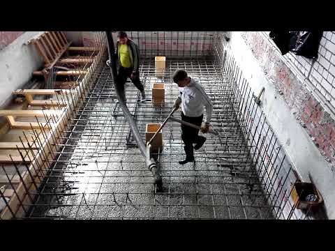 Строительство бассейна. Заливка дна. Компания Грандеза