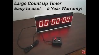 EXTRA LARGE 8″ LED COUNTDOWN / UP CLOCK