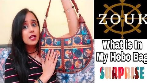 What goes in my Zouk Hobo Bag | How I Organize my Bag | Review & Unboxing of my Zouk Bag | Glam Girl