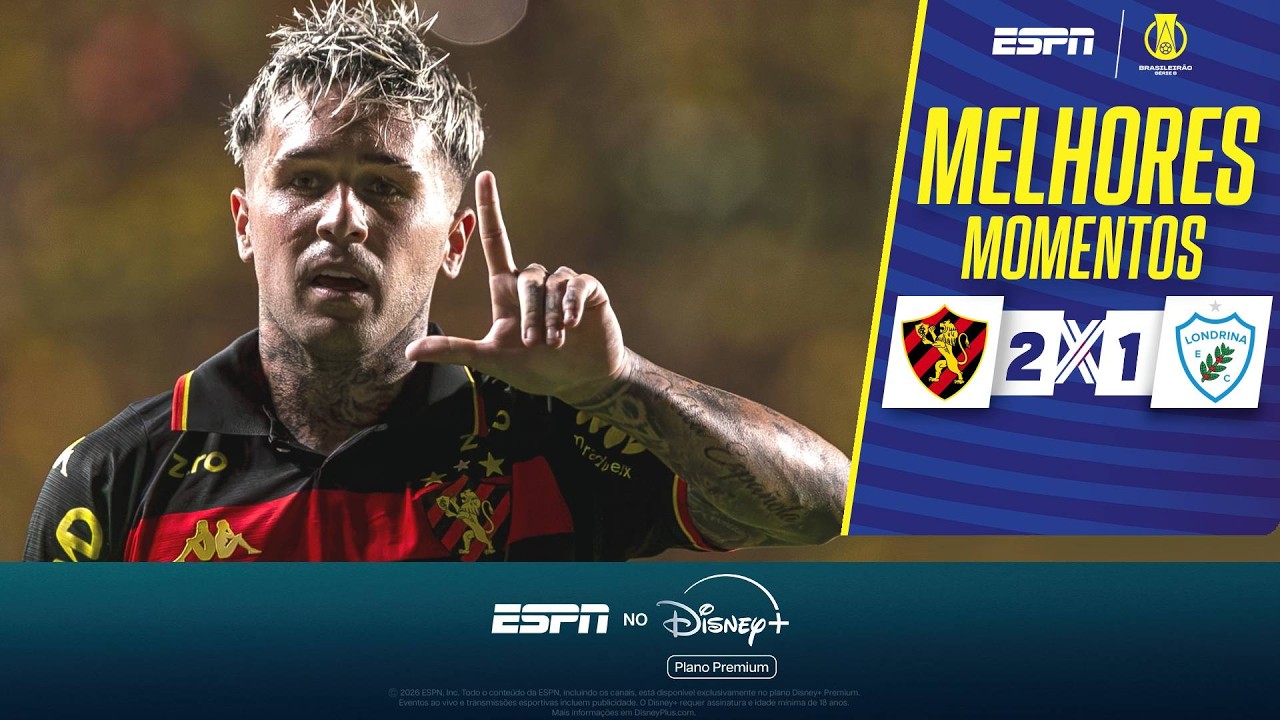 DIEGO HERNÁNDEZ BRILHA, MARCA DOIS GOLS, E SPORT VENCE O LONDRINA PELA SÉRIE B | MELHORES MOMENTOS