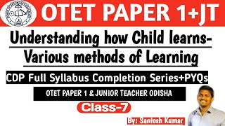 Understanding How Child Learnsvarious Methods Of Learningotet Paper 1jtcdpclass7