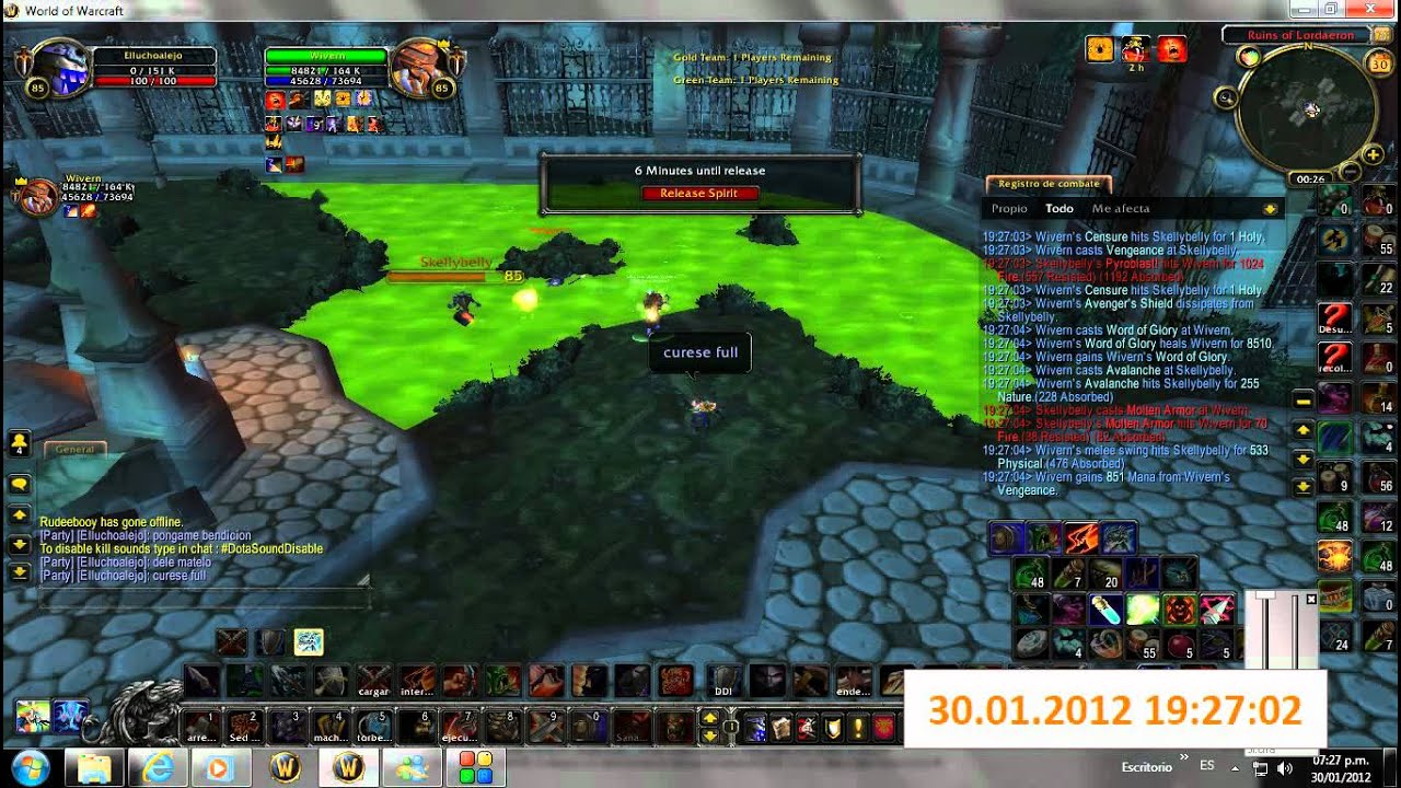 Elluchoalejo / Wivern vs 2 Magos fuego con mirrors bug