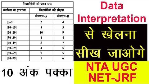 NTA UGC NET| Data Interpretation| Shortcut Tricks Maths DI | SSC, Bank PO, Railway Exam
