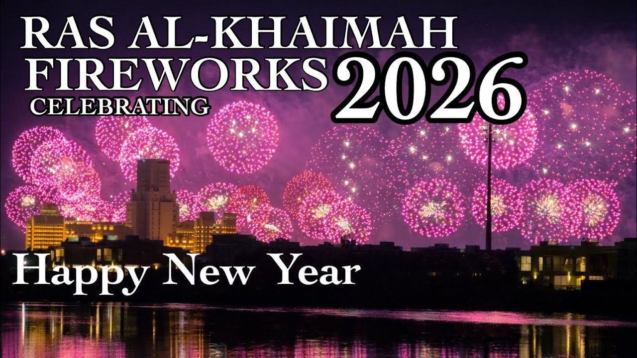 Ras Al Khaimah-Fireworks- 2026 New year ,Marjan island-Al Hamra village 