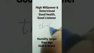#graphology when Writer has small t and big h then the writer will reap huge benefits.Form correctly