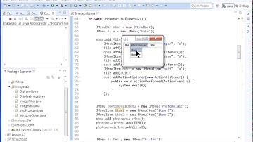 Java Menu Tutorial (for Photomosaic Project)
