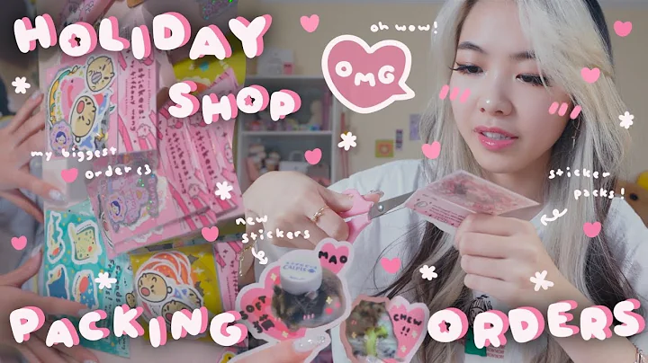 ARTIST STUDIO VLOG Packing Orders For Santa! | Chr...