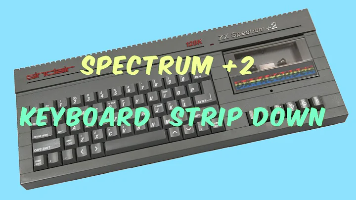 Sinclair ZX Spectrum 128K Grey +2 Keyboard Strip Down