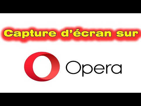 Vidéo: Comment Faire Une Capture D'écran Dans Opera