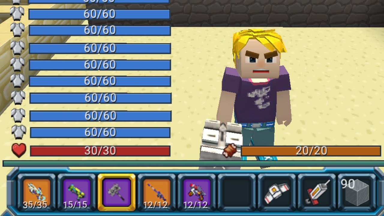 GOD MODE GLITCH in Build And Shoot Funny Moments!! (60 ARMOR) (Blockman Go)