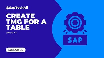 How To Create Table Maintenance Generator ( TMG ) in SAP