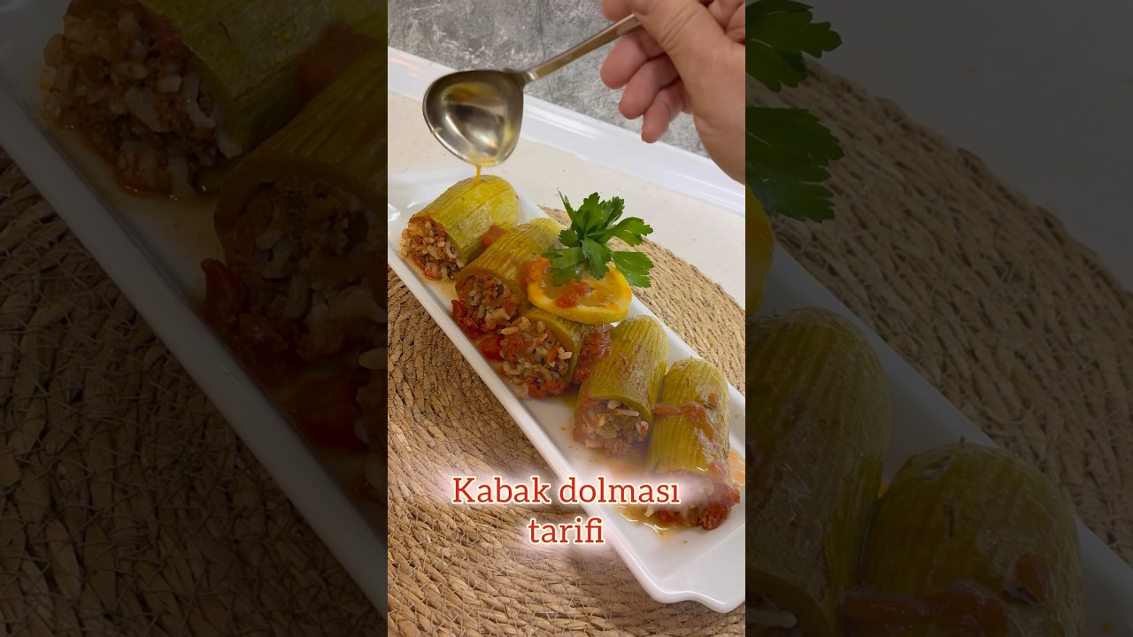 Çok pratik ve lezzetli kabak dolması tarifi #evyemekleri #tarif  #yemektarifleri #kabakdolması