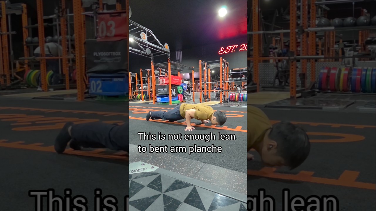 Lean more forward to bent arm planche!